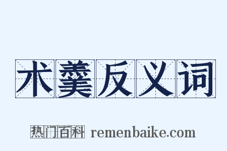 术羹反义词是什么意思的图片